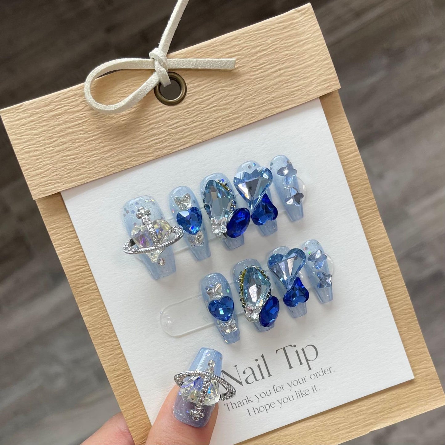 10-Piece Handmade Press On Nails Set - Convenient, Versatile, Reusable - Includes Press On Nails, Glue On Nails, Impress Nails - Pastel & Variety of Styles
