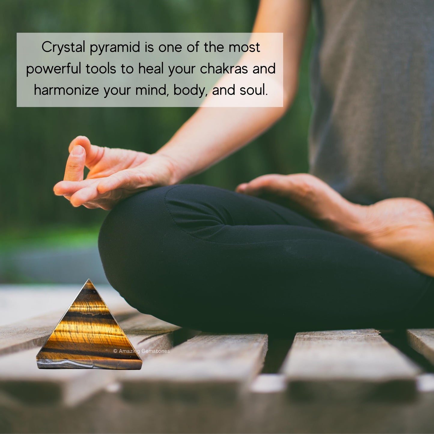 Amazing Gemstone Tiger Eye Pyramid Crystal Healing Stones - 1.5" Great Pyramid Figurine of Natural Stone Pyramid for Meditation, Reiki, Chakra Balancing and Crystal Pyramids Grid