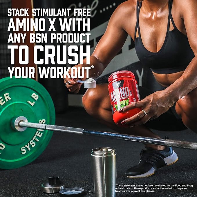 BSN Amino X Post Workout Muscle Recovery & Endurance Powder with 10 Grams of Amino Acids Per Serving, Flavor: Watermelon, 70 Servings