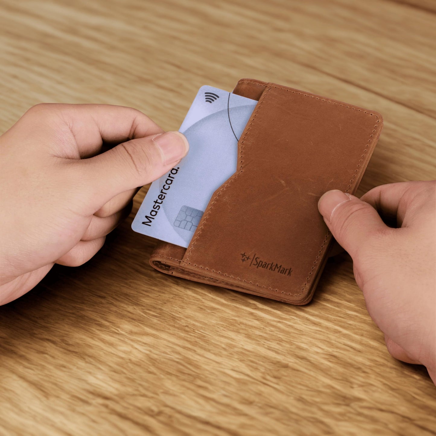 RFID Blocking Slim Wallet for Men | Thin Bifold Credit Card Holder Wallet | Mens Wallet Slim Business Card Case | Minimalist Front Pocket wallet with Gift Box (Genuine Full Grain Soft Leather)