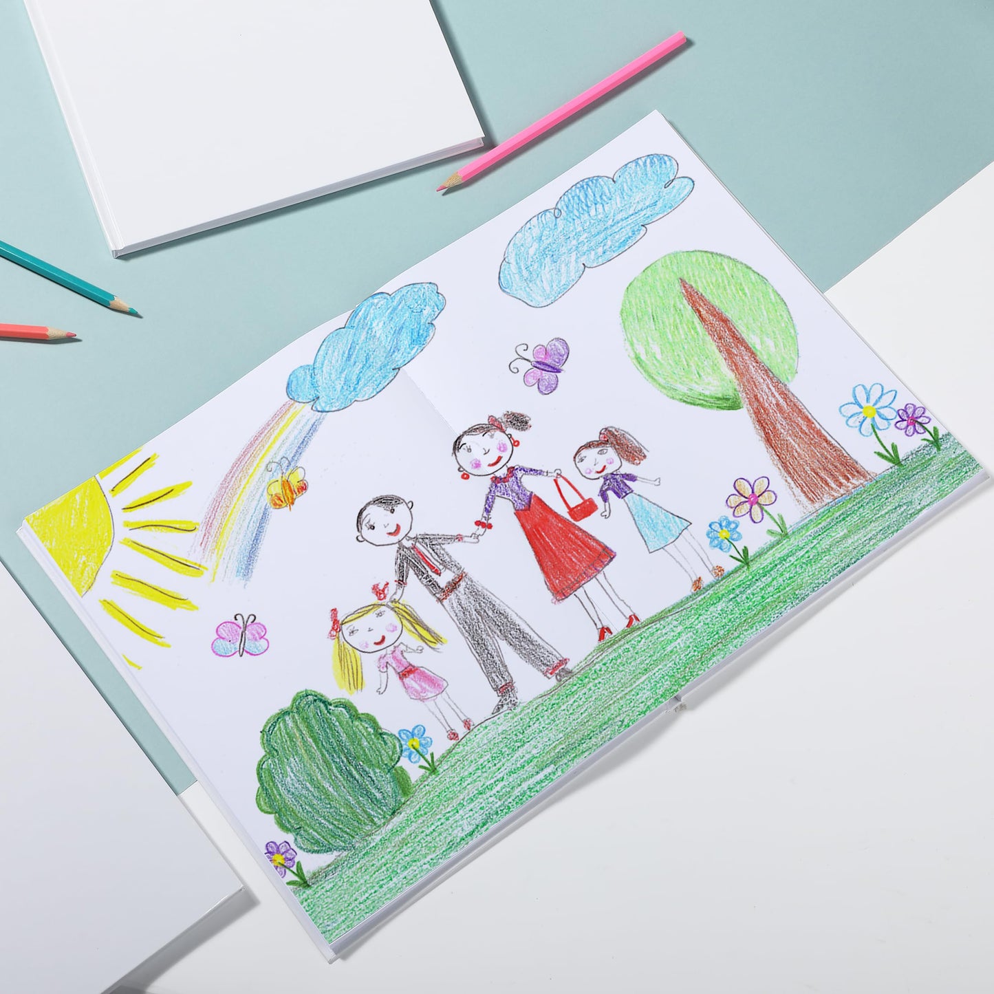 Mr. Pen- Blank Hardcover Books, 8.5 x 11 Inches, 40 Pages, 3 Pack, Blank Notebooks for Kids, Notebooks for Kids