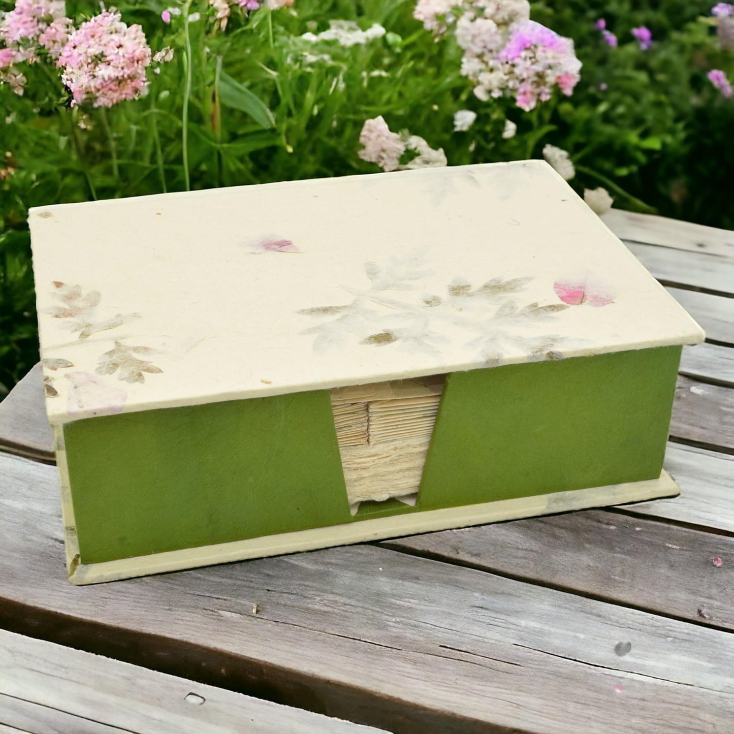 Kathmandu Valley Co. Vintage Stationery Gift Box Set with 50 Handmade A5 Deckle-edge Lokta Paper Sheets and 30 Envelopes (Forest Wanderer)