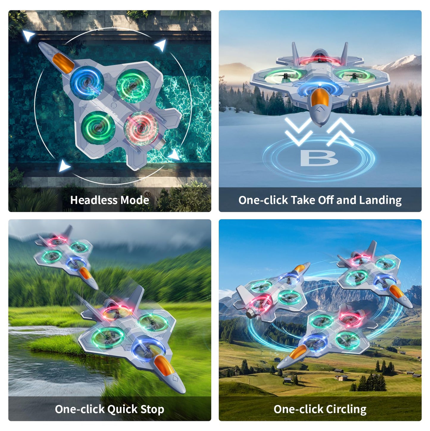 4DRC RC Planes Remote Control Airplanes with 3 Batteries, Foam Remote Control Planes for Kids Adults Beginners 4-7 8-12 12-16, Remote Control Helicopter Fighter Jet Drones for Kids Adults, 360° Flip