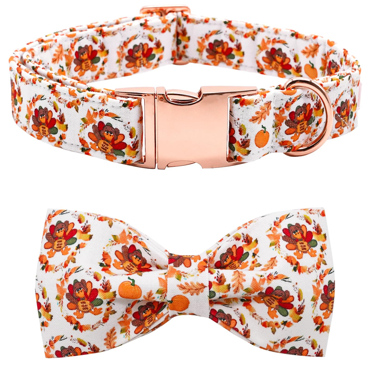 Bobo Rainbow Christmas Tartan Plaid Dog Collar with Bow for Large Dogs