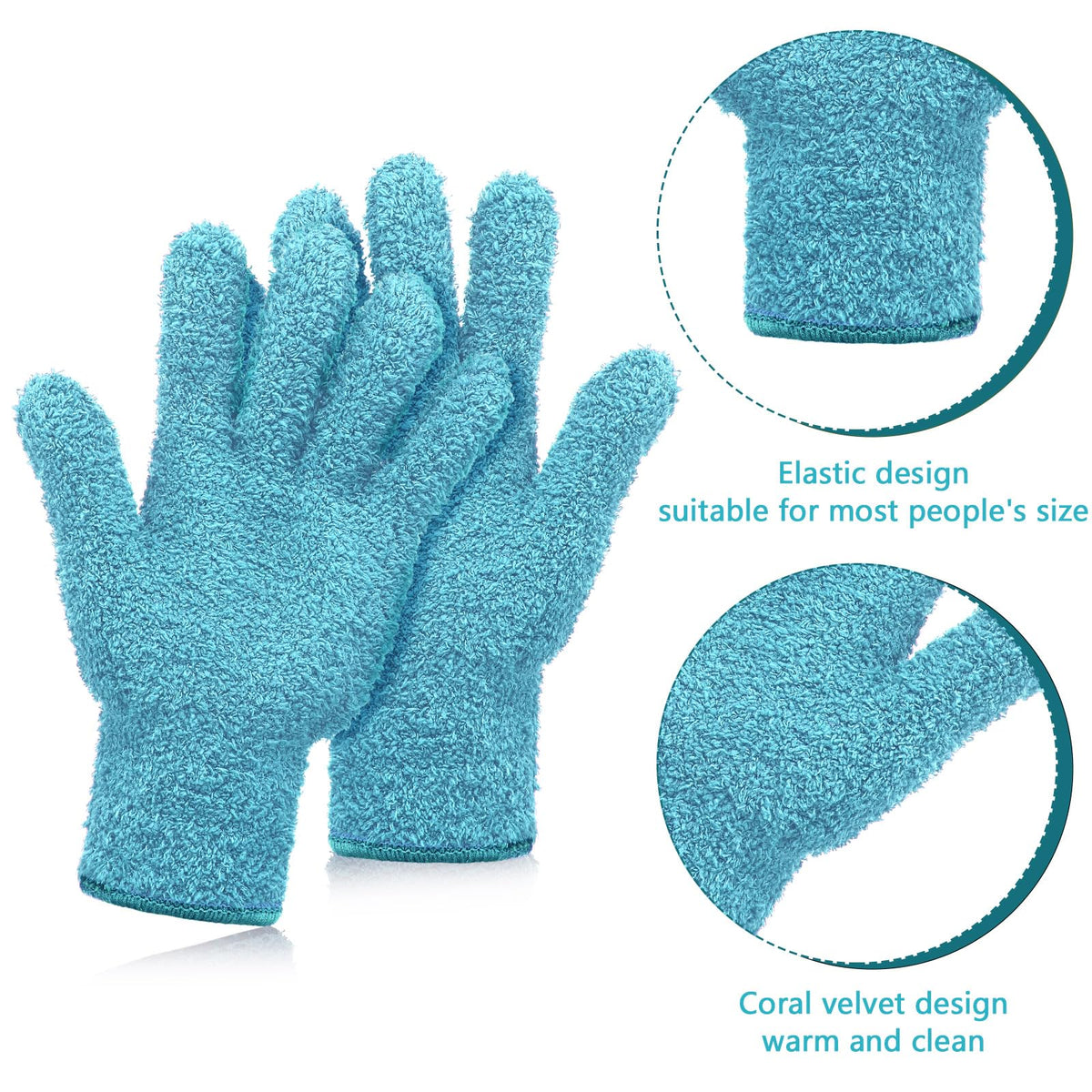 2 Pairs Microfiber Gloves for Plants (2 Count)