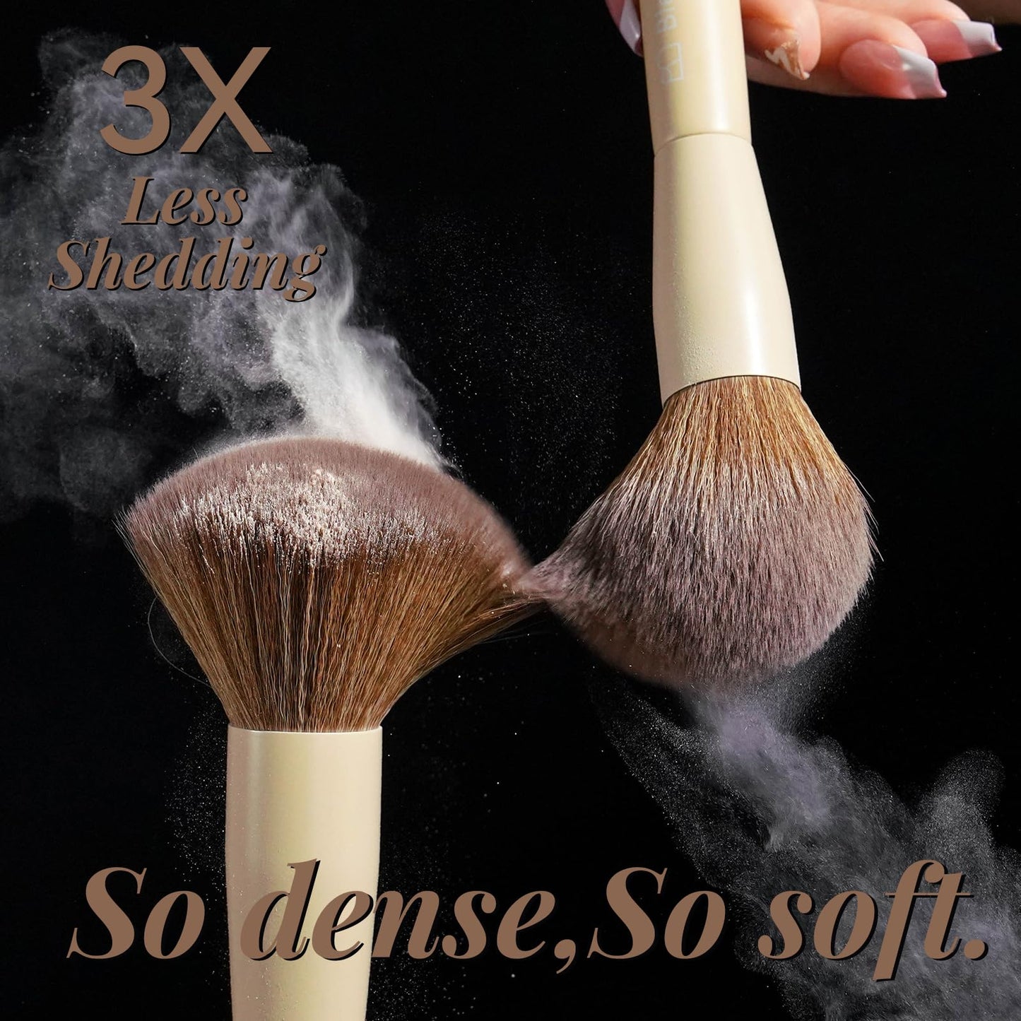 Professional Makeup Brushes BS-MALL With Travel Case - Kabuki Brush Eyeshadow Brush, Concealer Brush, Blush Brush Bronzer & Foundation 20 Pcs, Labeled Daily Use Gift Box Aluminum Ferrules (Beige)