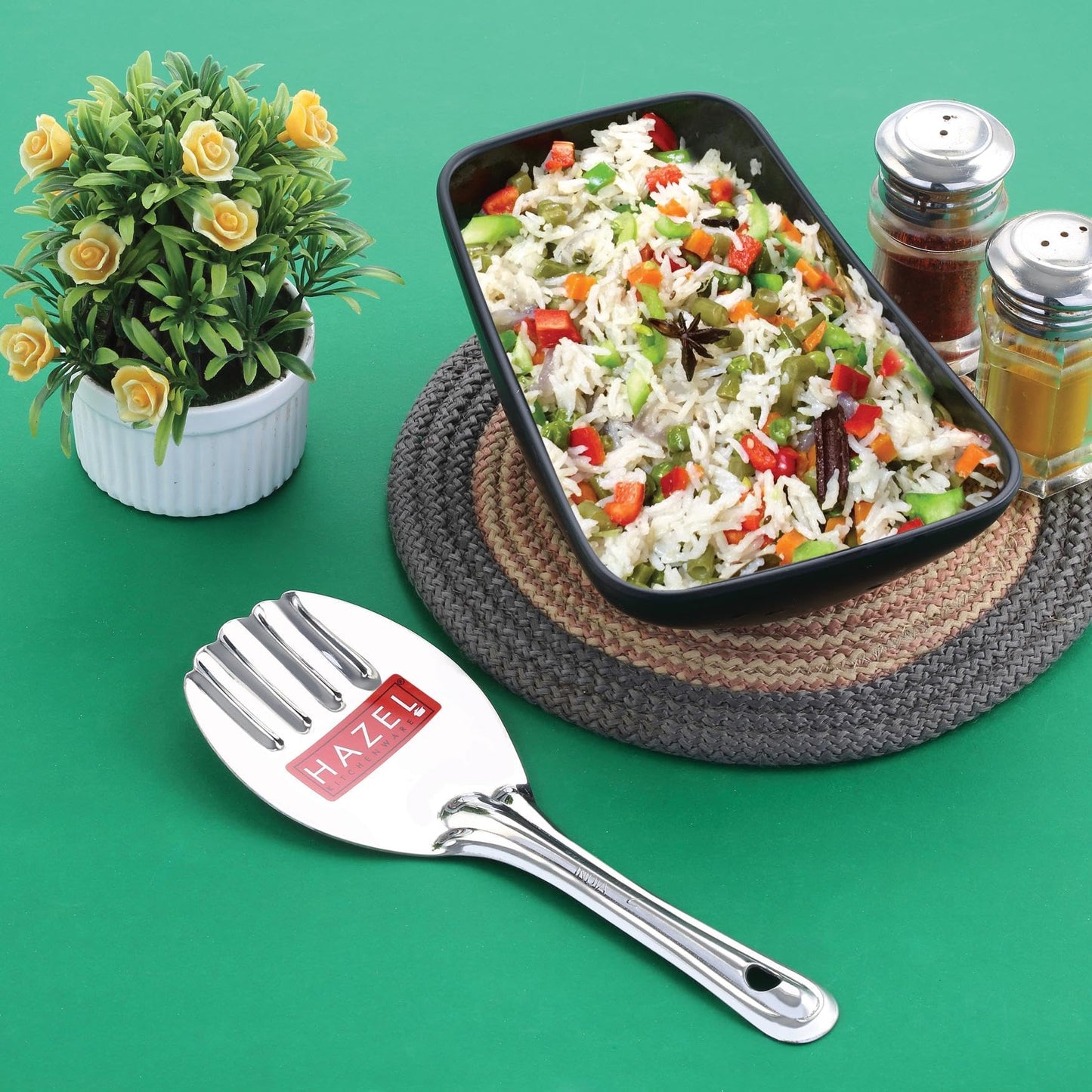 HAZEL Stainless Steel Rice Panja Paddle Scooper Spatula Server Kitchen Utensils