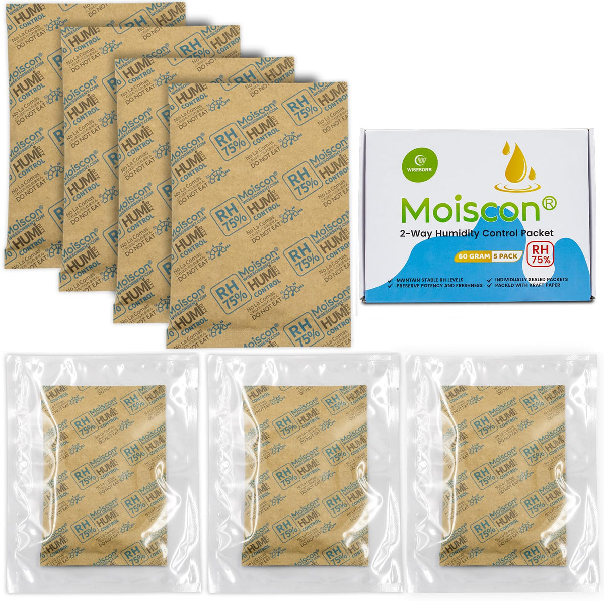 75% Two Way Humidity Control Packs (5 Count)