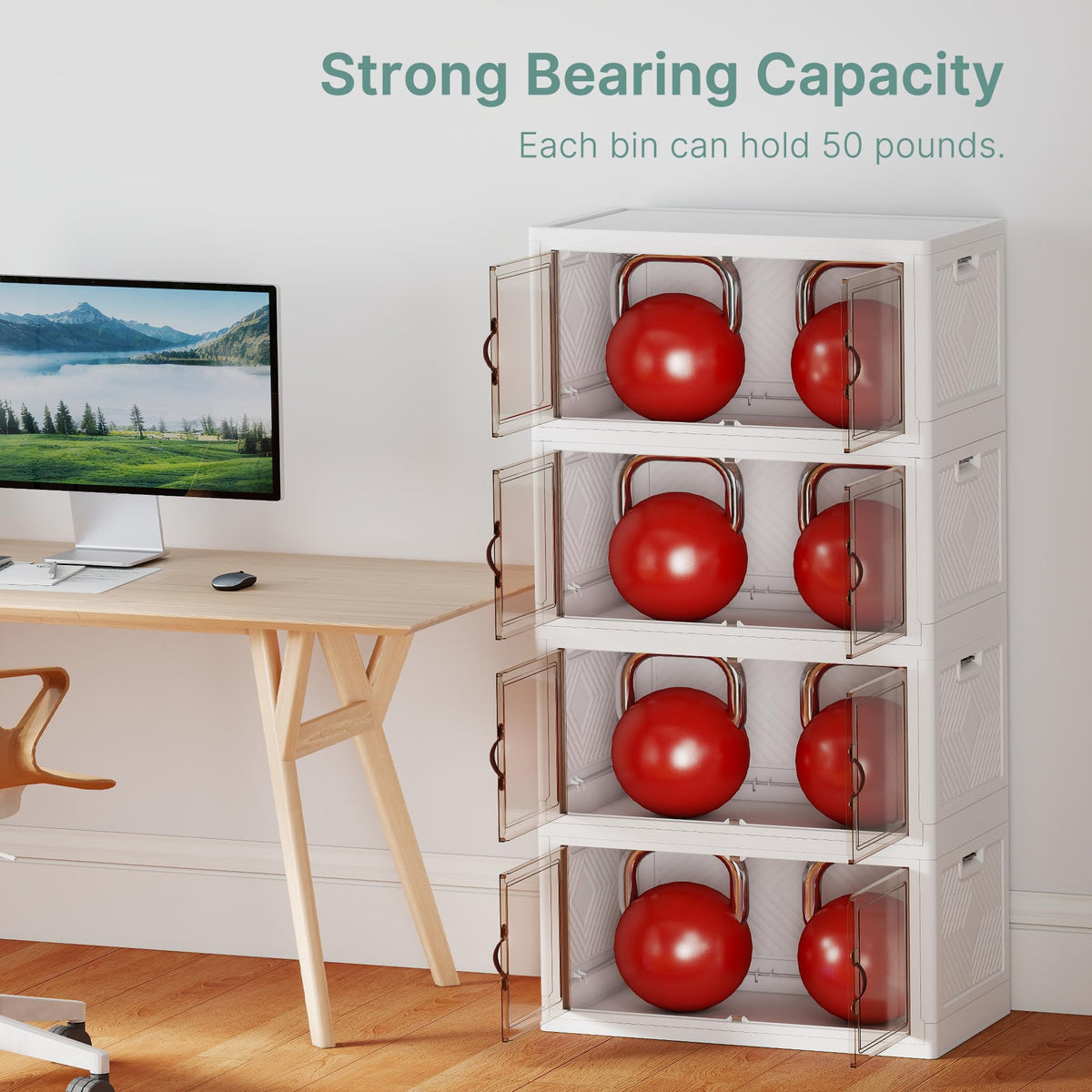 448QT Lockable Storage Bins with Lids