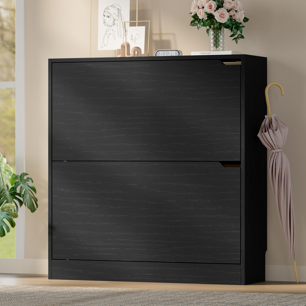 Shoe Cabinet with 2 Flip Drawers