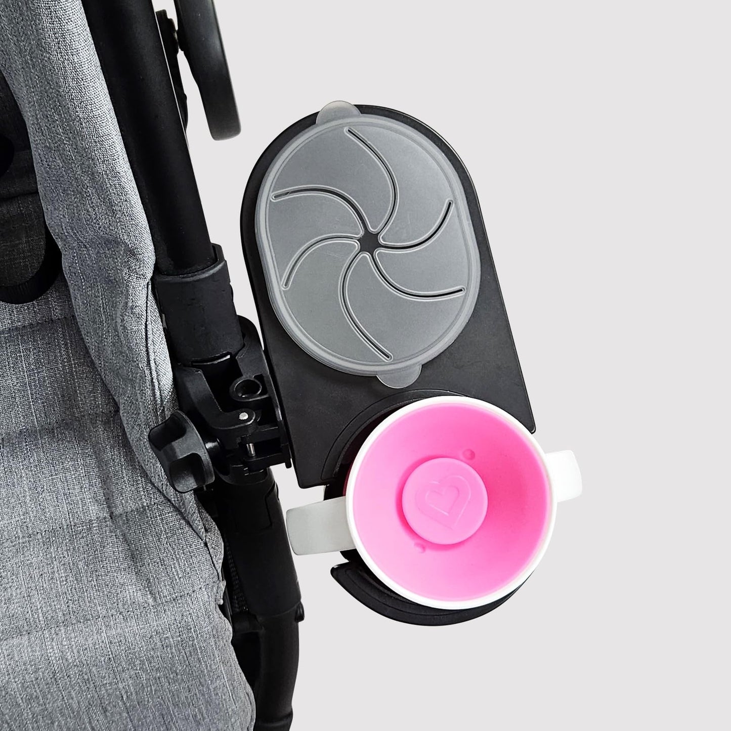 liuliuby Universal Stroller Snack Tray Attachment | Stroller Cup Holder Attachment Universal Snack Tray for Stroller Tray Attachment | Clip On Baby Stroller Accessories for Joggers, Umbrella & Wagons