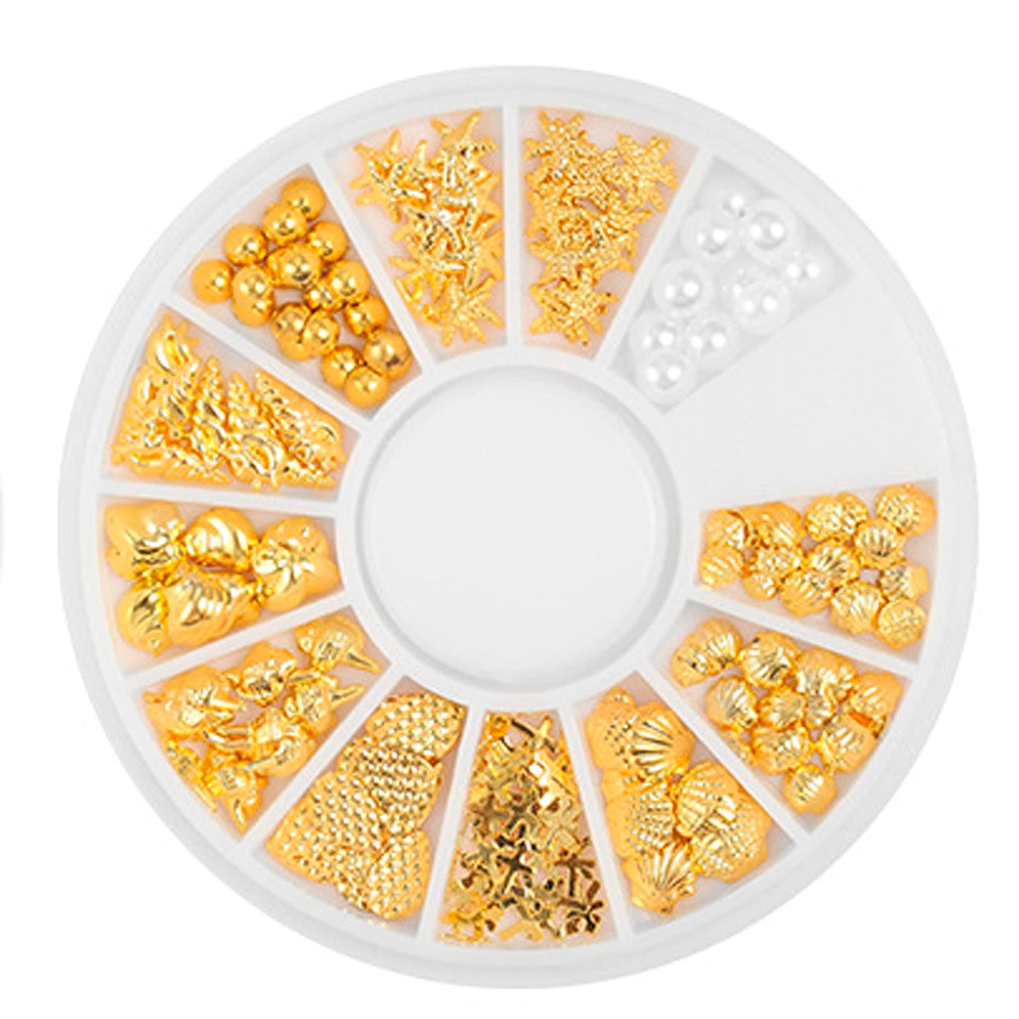 Mesiyun Nail Art 3D Caviar Beads Mini Metal Ball Gold Studs and Silver Micro Steel Beads