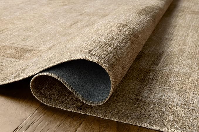Loloi Amber Lewis Cambria Collection CBR-04 Natural/Jade 2'-6" x 7'-6" Runner Rug Jute, Neutral, Vintage Style, Antique Tone, Living, Bedroom, Dining, Carpet
