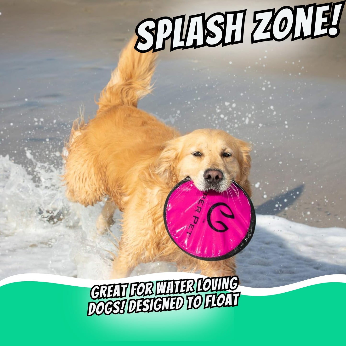Hyper Pet Flippy Flopper 9" Flying Disc Soft Dog Toy, Floats in Water & Safe on Teeth, for All Breeds, Pack of 5 (Colors May Vary)