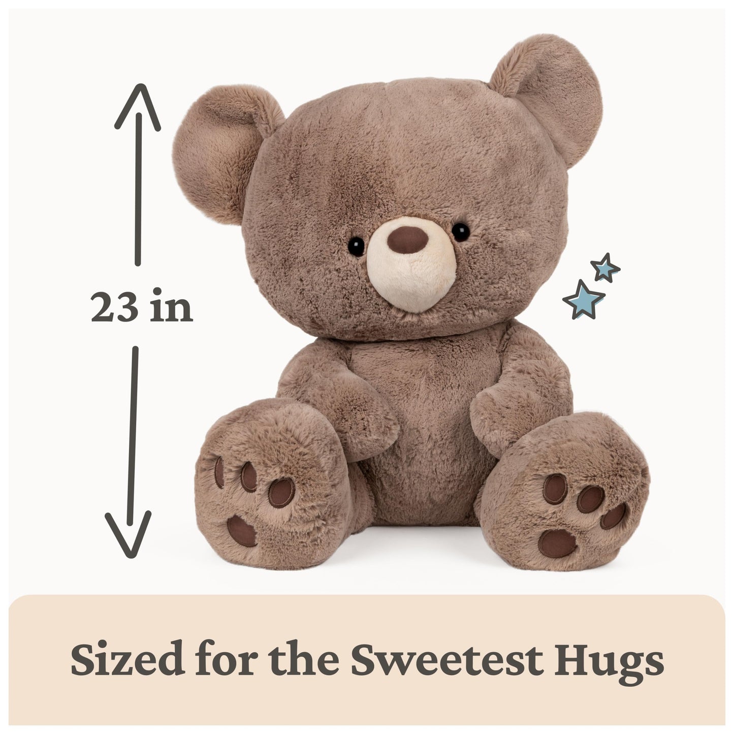 GUND Kai Teddy Bear, Premium Plush Toy Stuffed Animal for Ages 1 & Up, Taupe/Light Brown, 23"