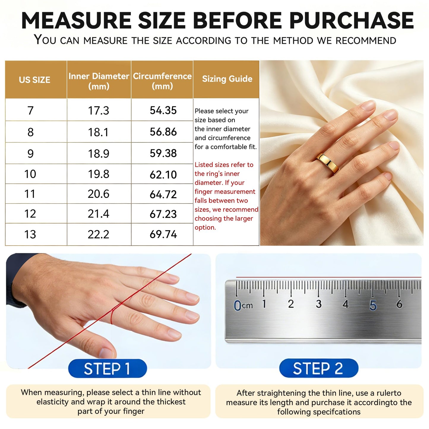 Smart Ring for Women Men,Fitness Tracker Ring,Heart Rate,Blood Oxygen,Step Tracker,Sleep Tracker,Meditation Assistance,No Subscription Fee,IP68 Waterproof Smart Ring for iphone&Android(Gold 13)