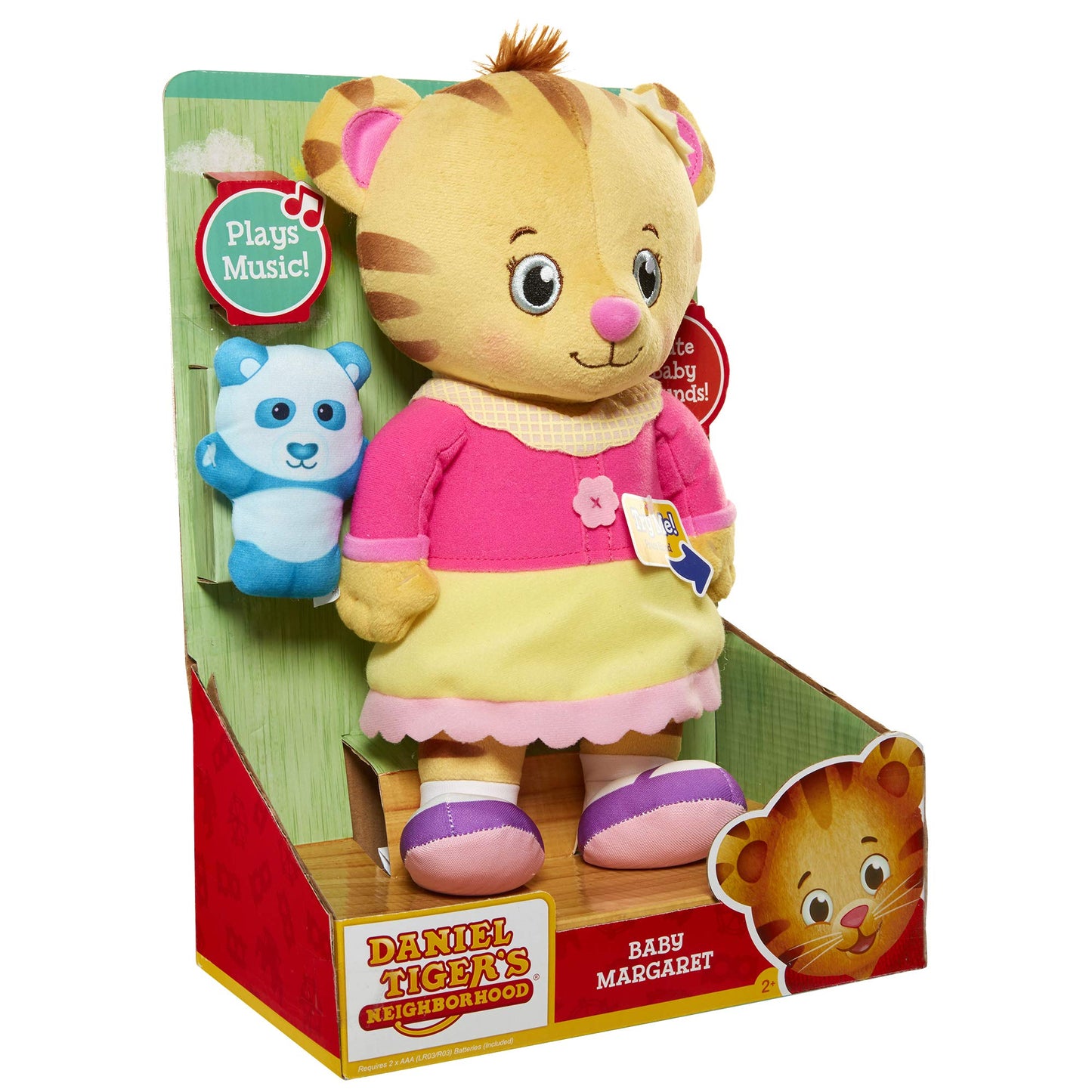 JAKKS Pacific Daniel Tigers Neighborhood Talking Baby Margaret Plush, 12 inch