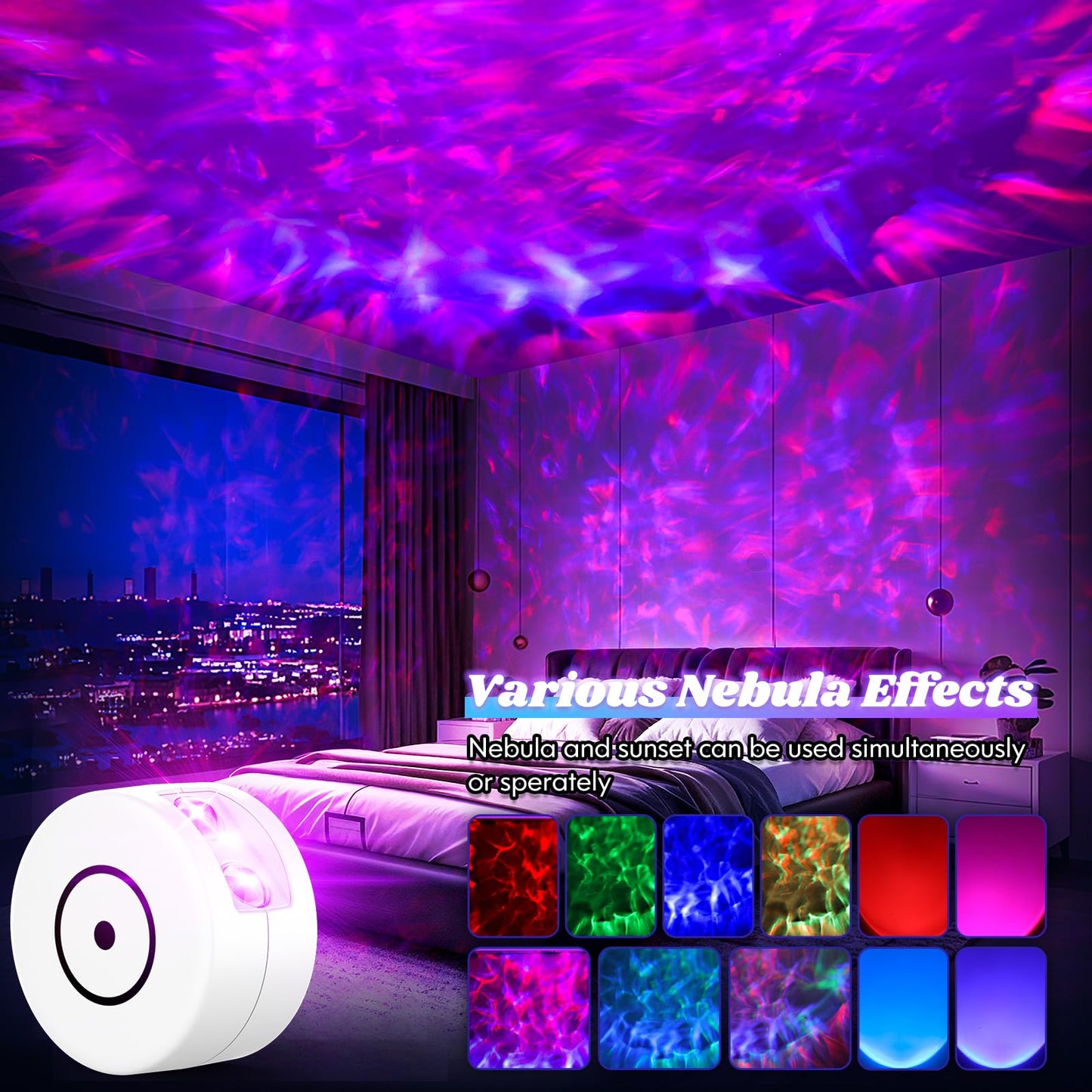 Pedica Galaxy Projector for Bedroom, Night Light with Remote Control and Timer, Galaxy Light Projector, Home Decor, Gifts for Adults, Teens, Christmas, Birthday