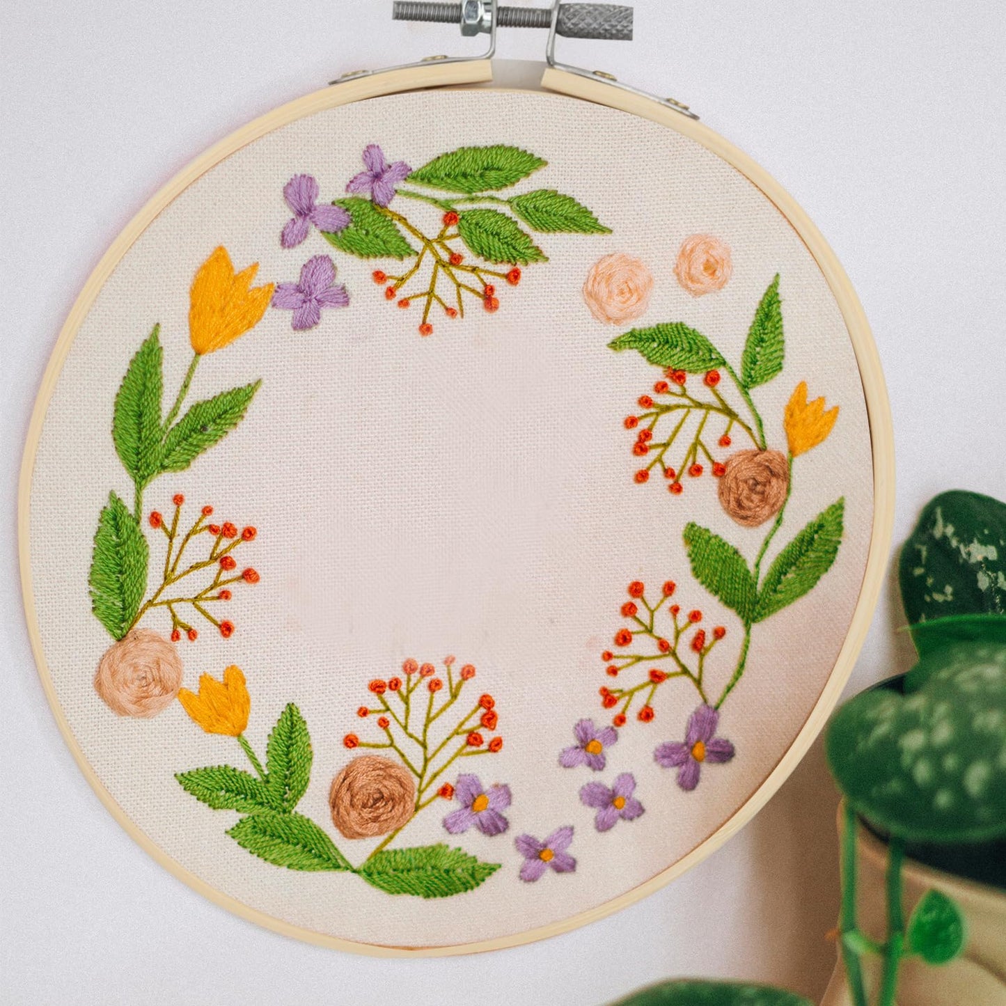 SENJEOK 30PCS 6 Inch Embroidery Hoops, Cross Stitch Circle, Bamboo Embroidery Rings Needlework Supplies for DIY, Craft