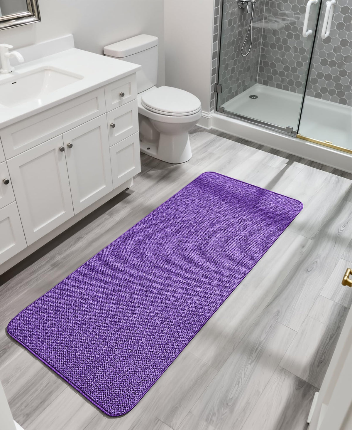 Bath Mat Ultra Thin Bathroom Runner Rugs (18 Sq Ft)