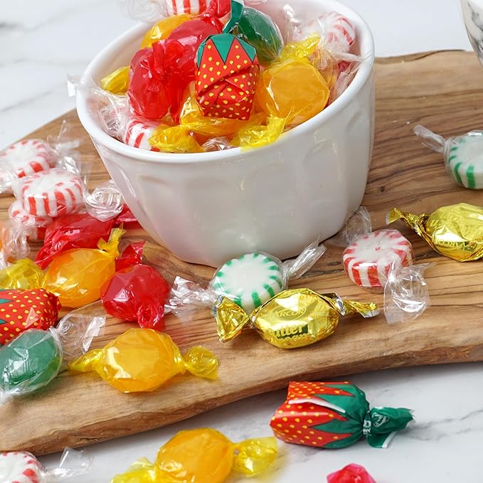 Hostess Mix, 2 Pound Bulk Candy (Approx. 150 pcs.), Candy, Old Fashioned Hard Candy Assortment, Butterscotch, Strawberry Candy, Cinnamon Discs, Peppermints