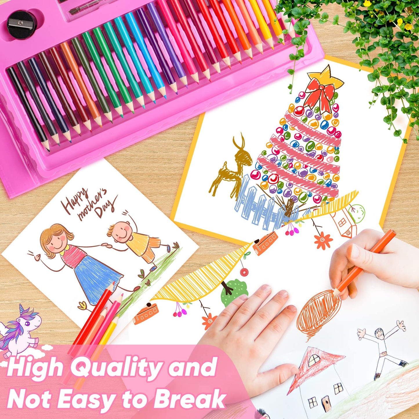 Soucolor Art Supplies, 283 Pieces Drawing Set Art Kits with Trifold Art Easel, 2 Drawing Pads, 1 Coloring Book, Crayons, Pastels, Arts Gifts Case, Coloring Set