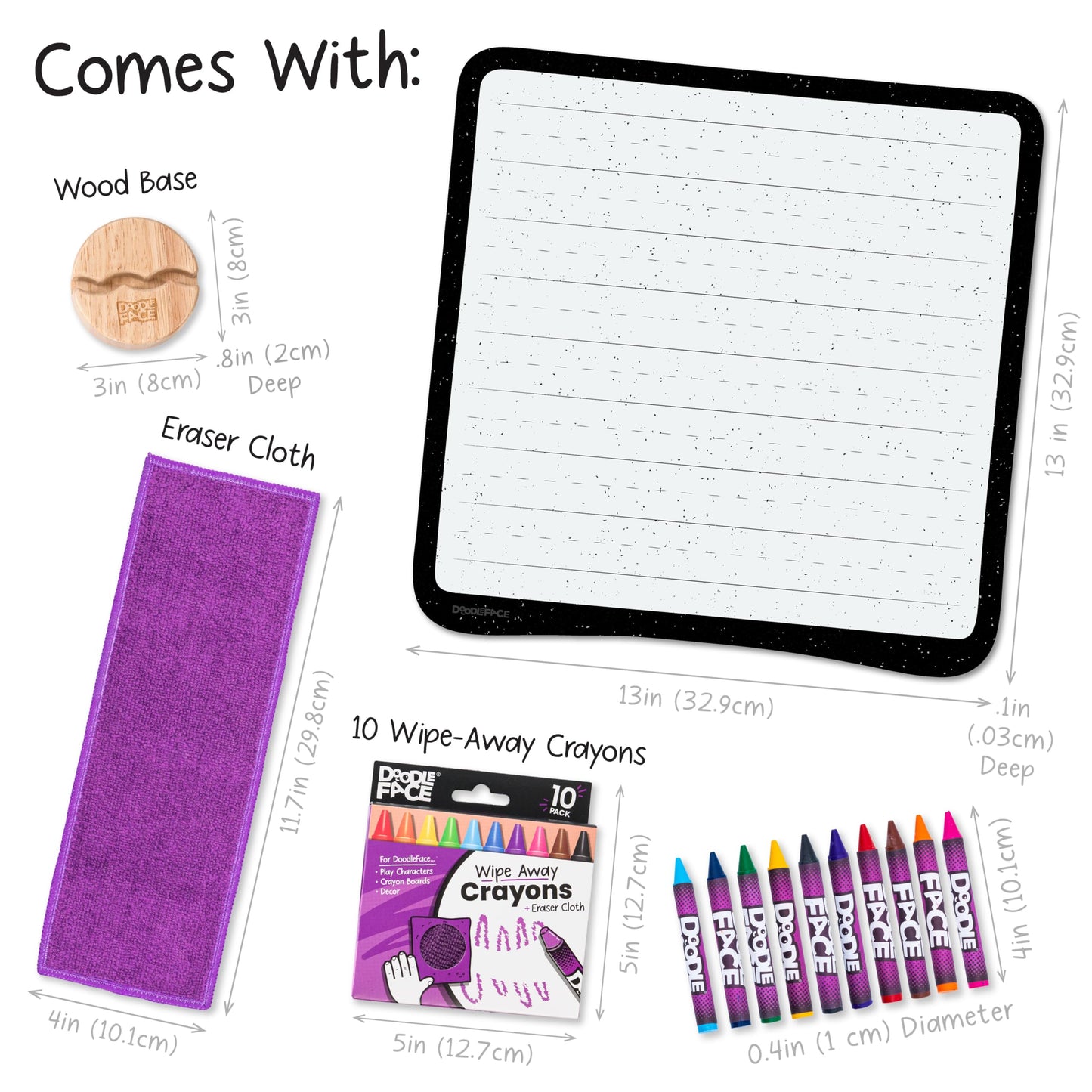 Rectangle Crayon Board | The Only Dry-Erase Lap Board for Visual & Hand Development | Crayons, Not Markers | Infant, Toddler, Kids, Classroom | Zero VOCs | Made in USA