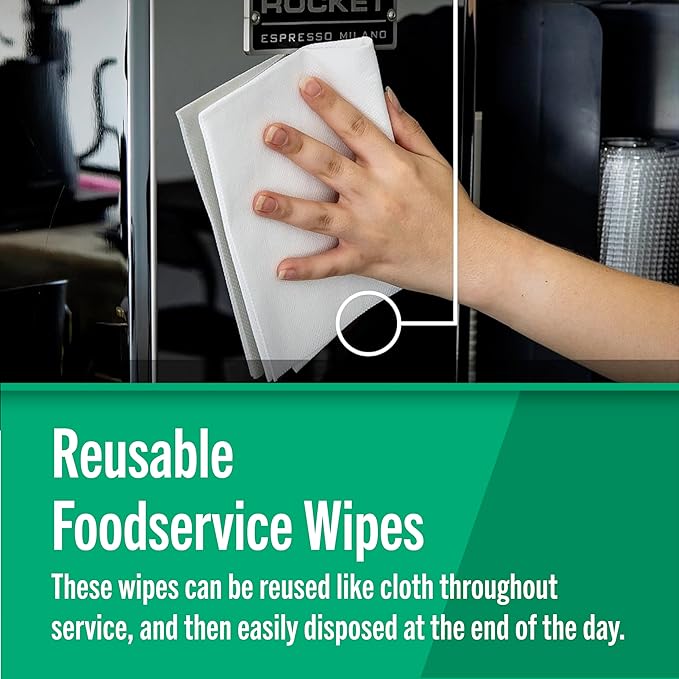 Fresh Towel Foodservice Reusable Paper Towels - 1/4 Fold, 13 x 20 inches - (1 Case of 150) All Purpose Cleaning Towels (White)