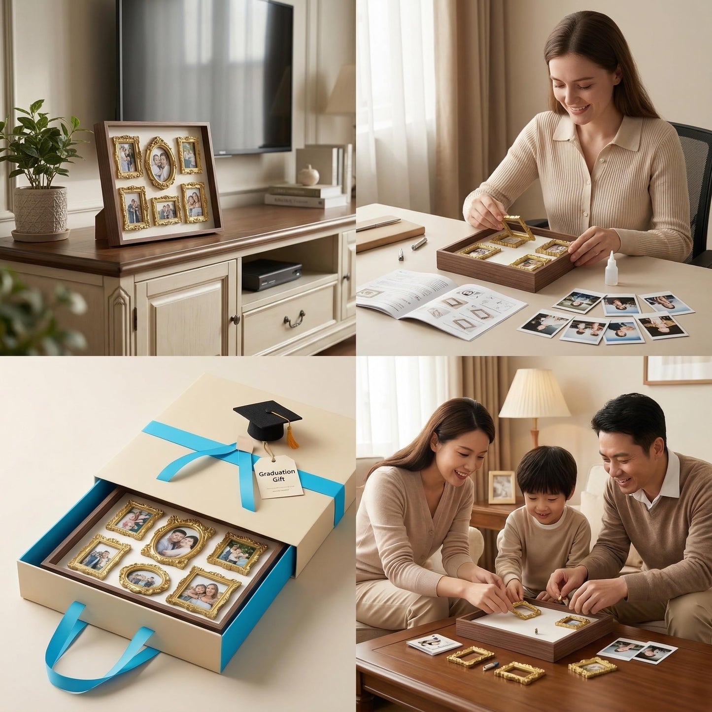 DIY Shadow Box Frame - Deep Shadow Museum of Us Silhouette Box Kit Mini Frames - Mini Vintage Photo Figures Picture Frame - Miniature Museo Display
