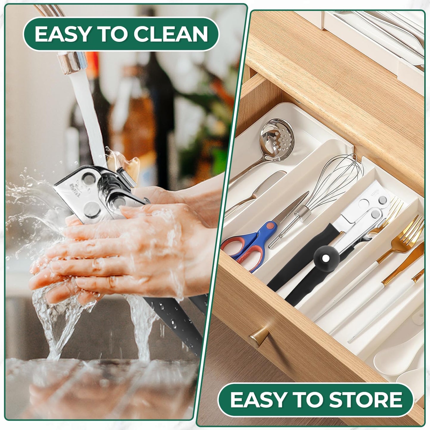 Roryimke Commercial Can Opener Manual Heavy Duty Stainless Steel Handheld Smooth Edge Can Opener for Seniors for Kitchen