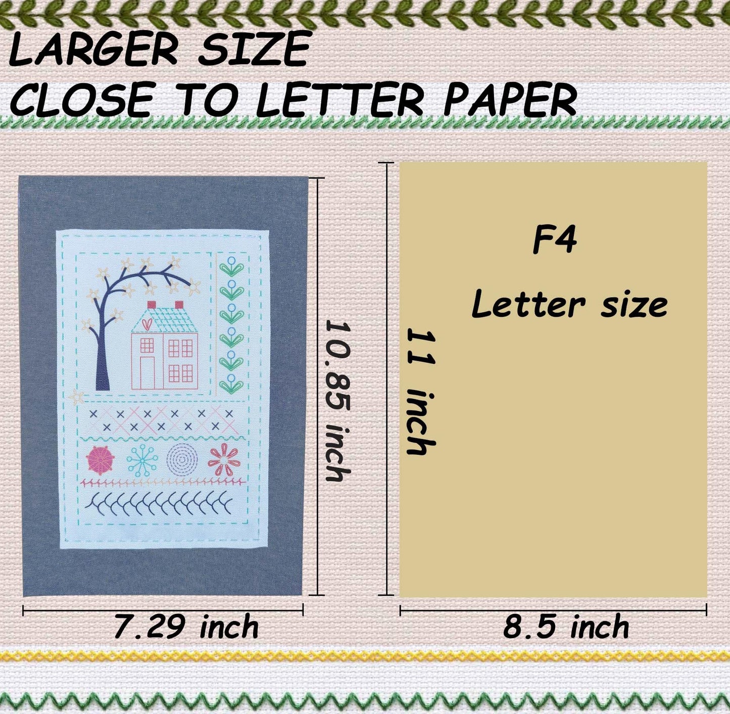 Embroidery Kit Stitch Book Large Size Cross Stitch Kits Embroidery Supplies for Adults Beginner
