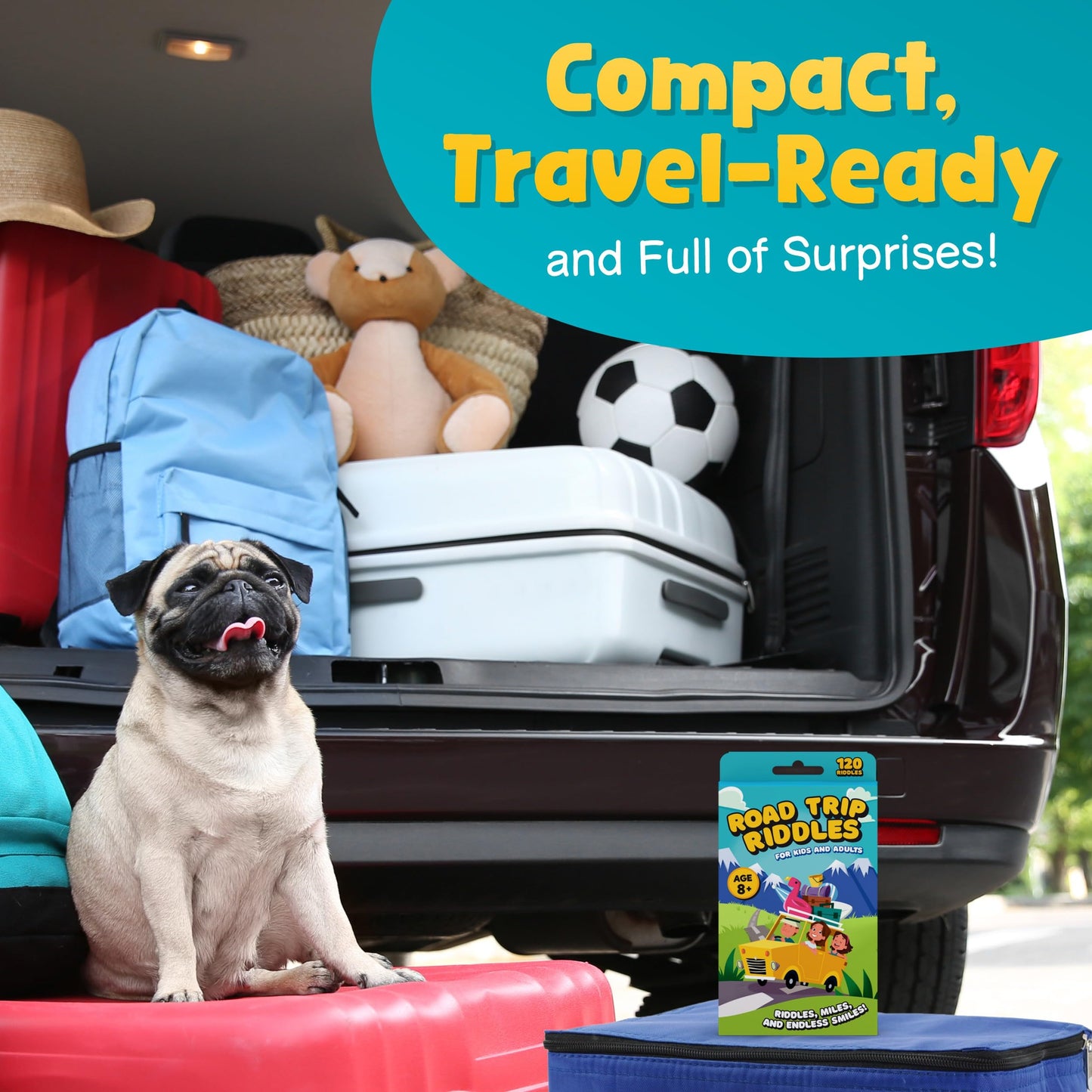 WELL BALANCED 120 Road Trip Riddles - Road Trip Car Game for Kids