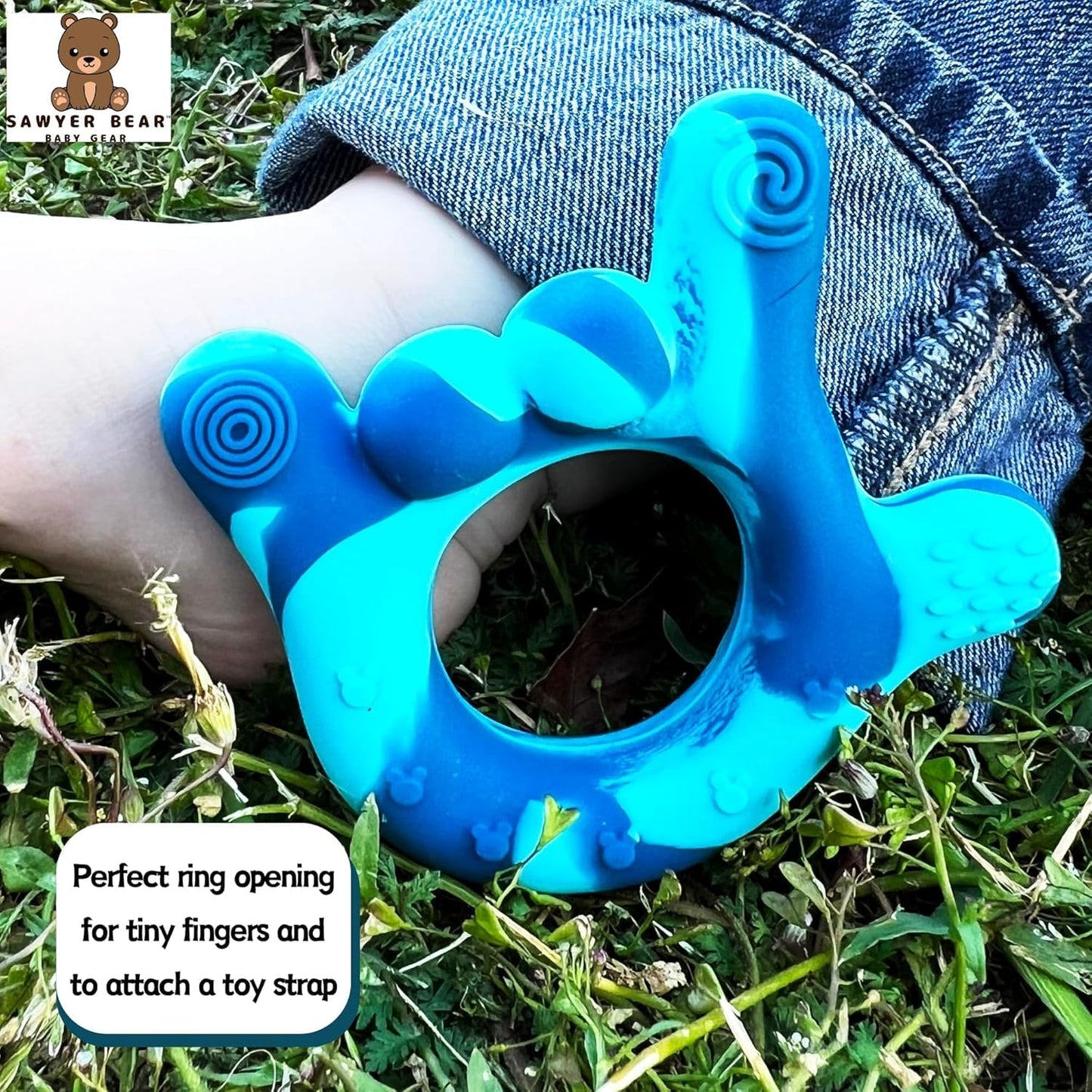 Set of 4 I Love You Silicone Hand Teether, Teethers for Babies 3-6 Months, Soft Teething Toys 6-12 Months bpa Free, Massaging Teething Relief