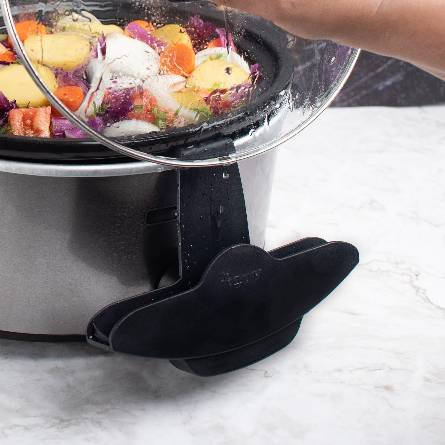 Lid Pocket Slow Cooker Lid Holder | Fits Most Slow Cookers | Keeps Countertops Clean | Crock Pot Kitchen Pot Organizer | Works With Most Crocks