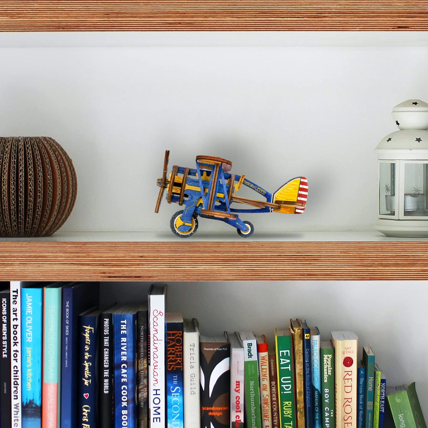 WOODEN.CITY Biplane - 3D Wooden Puzzles for Adults - Aircraft Model Building Kits - Limited Edition