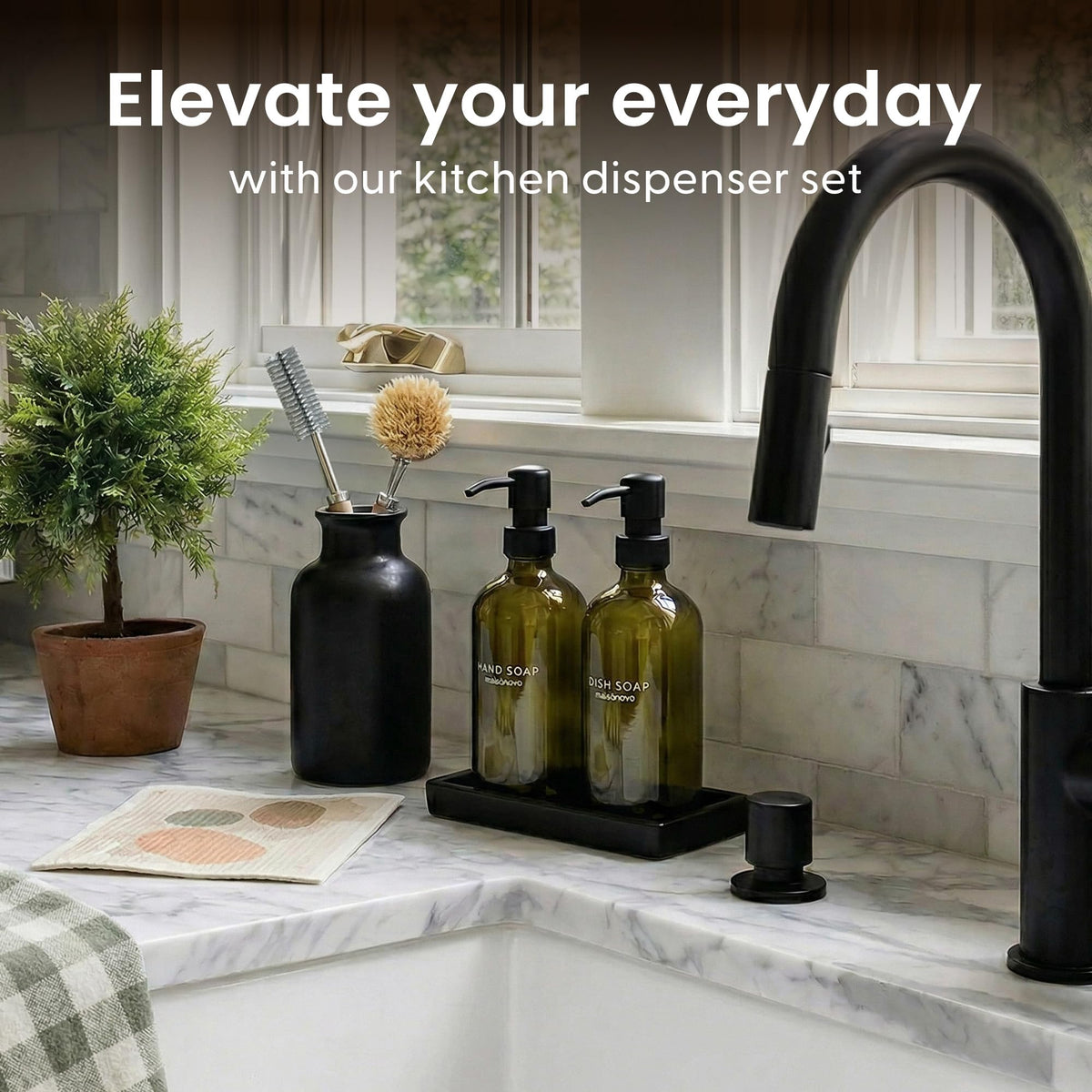 Kitchen Soap Dispenser Set (3 Count)