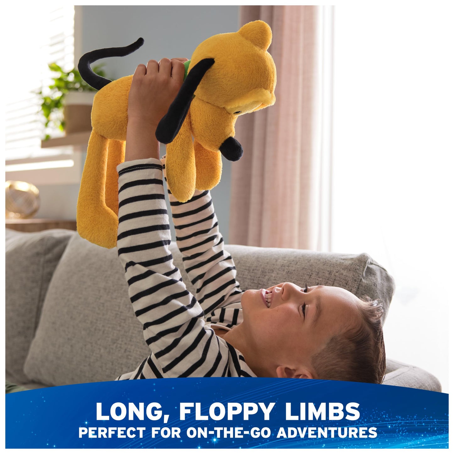 GUND Disney Official Pluto Toothpick Plush, Pluto Dog Stuffed Animal for Ages 1 and Up, Yellow, 15”