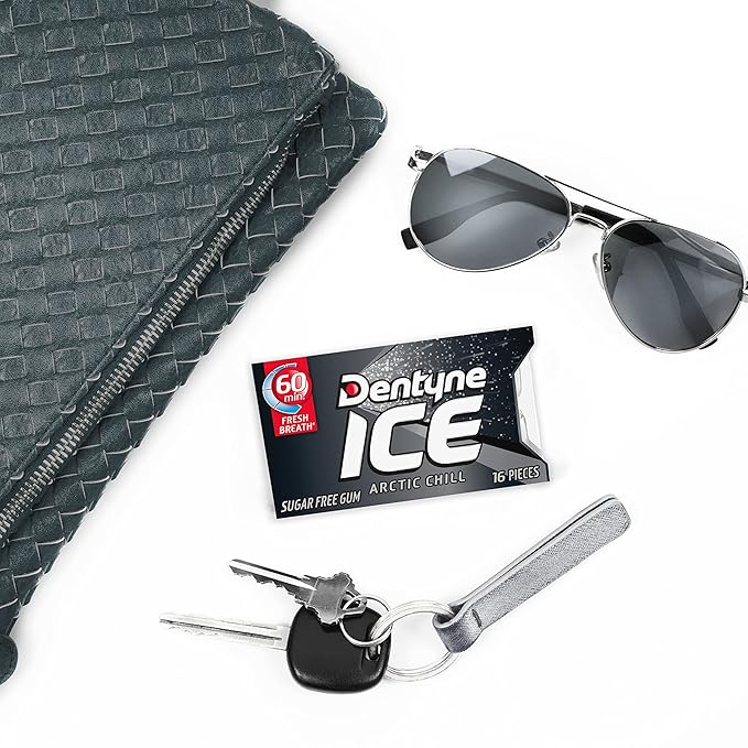 Dentyne Ice Arctic Chill Sugar-Free Chewing Gum, 9 Packs of 16 Pieces (144 Total Pieces)