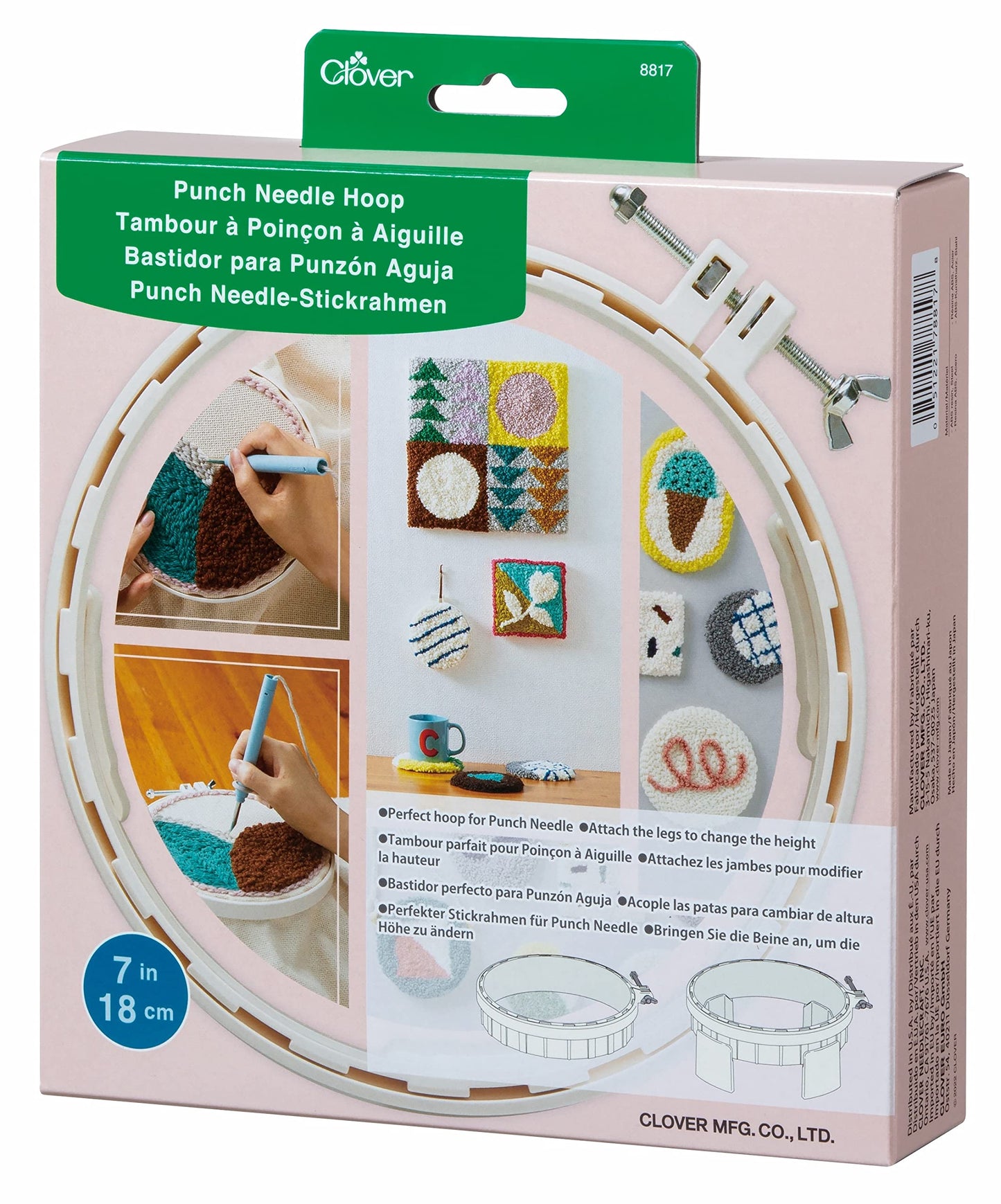 Clover Punch Needle Hoop