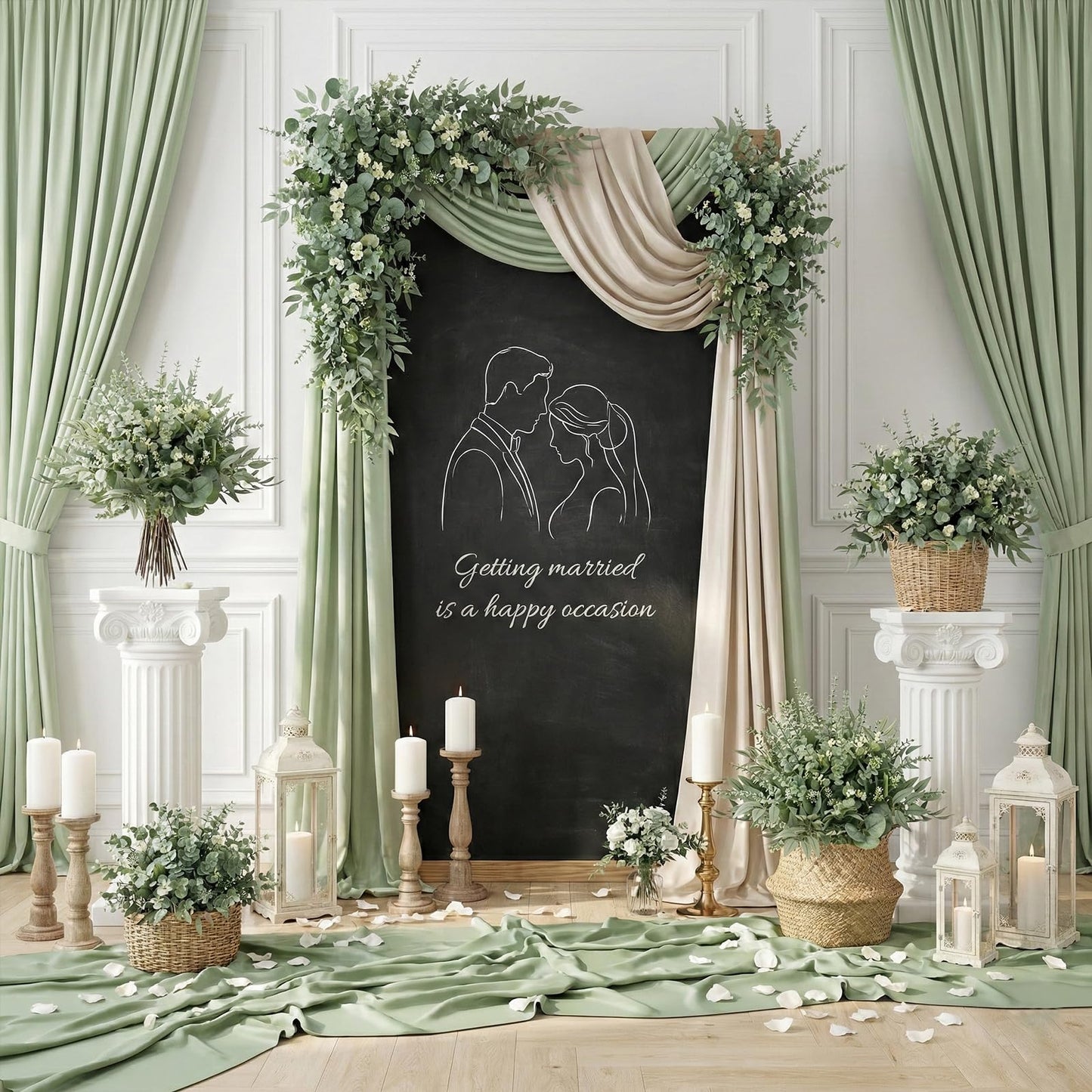 lovemoon 130 Pcs Artificial Mixed Eucalyptus Stems Bulk, 5 Kinds of Faux Greenery Eucalyptus Leaves Bulk for Vase Wedding DIY Bouquets Floral Arrangement Home Decor (130, Green)