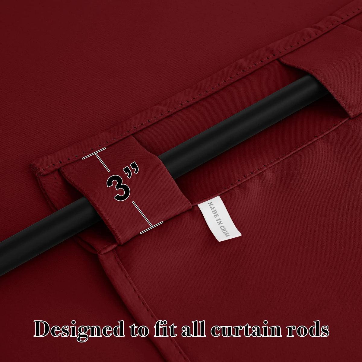 Blackout Curtains 80 inches Long for Bedroom Living Dining Room (2 Count)