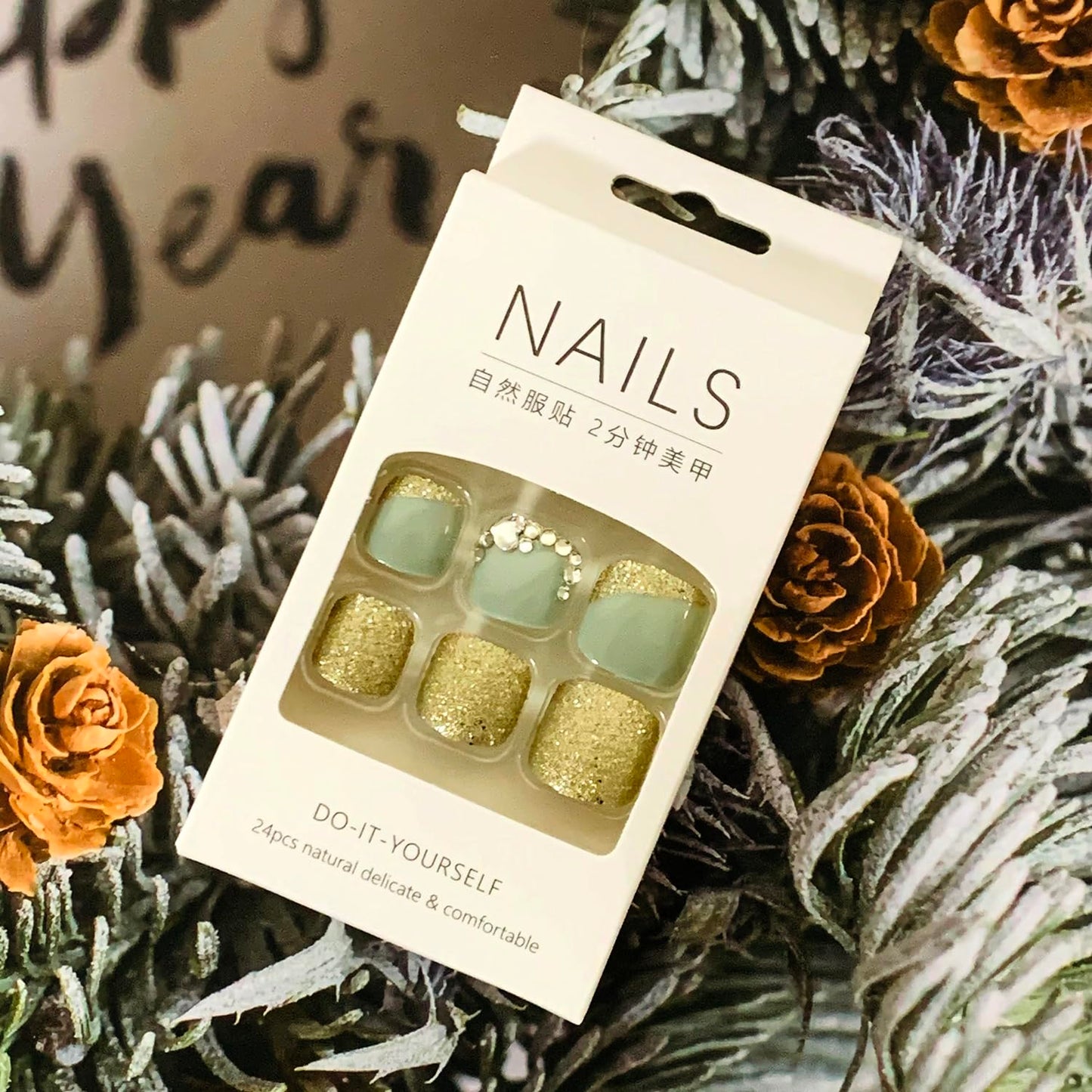 Press On Coffin Toenails With Bling Designs, Full Cover Reusable False Nails With Adhesive Tab, Artificial Acrylic Fake Toe Nails, Glue On With Charm, Stick On for Women