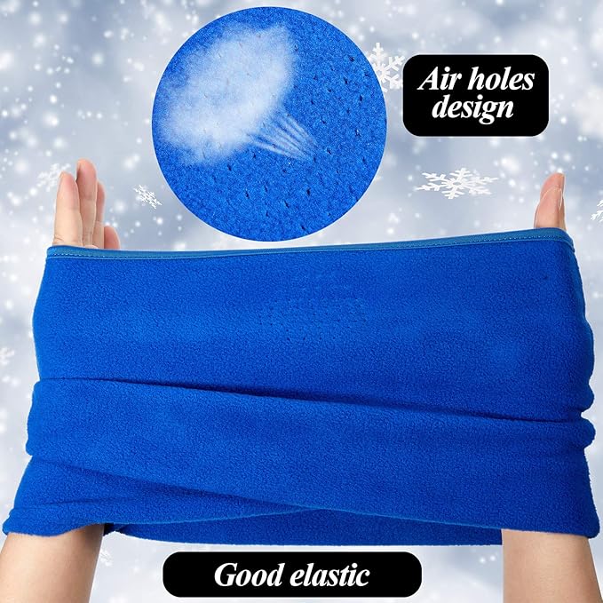 6 Pieces Winter Fleece Neck Gaiter Warmer Face Covering Windproof Half Balaclava Neck Scarf for Cold Weather Skiing