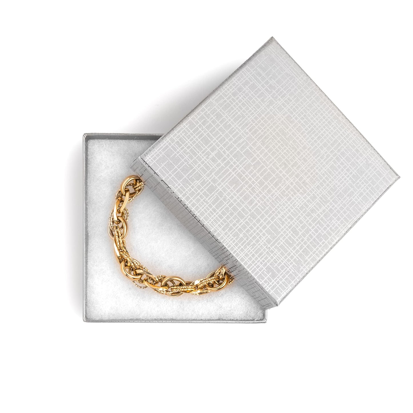 Prestige & Fancy Jewelry Gift Boxes 6 Pack 3.5x3.5x1 inch Cardboard Jewelry Box, Cotton Filled Small Gift Boxes With Lids | For Earring, Bracelet, Necklace, Gift Card Boxes For Presents