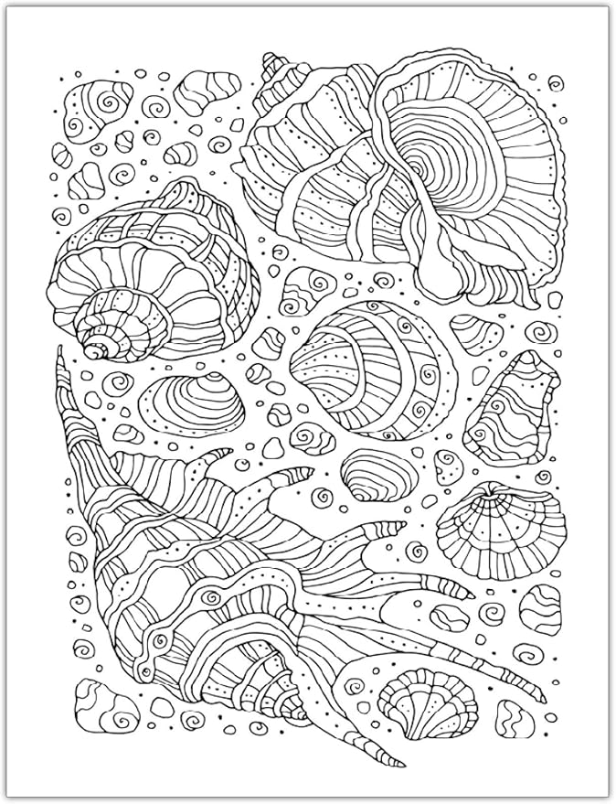 ZOCO Oceans Coloring Books – 10 Bulk Pack – Relaxation Gifts for Adults, Seniors & Teens – Great for Wellness Programs, Group Activities & Assisted Living