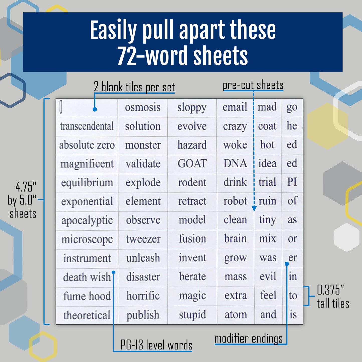 Mathematics Word Magnets Kit - Funny Nerdy Poetry Set for College to PhD & Professional Mathematician - Ideal Cool Geek Gifts for Office Refrigerator-Magnetic White Board - for Math Students & Adults