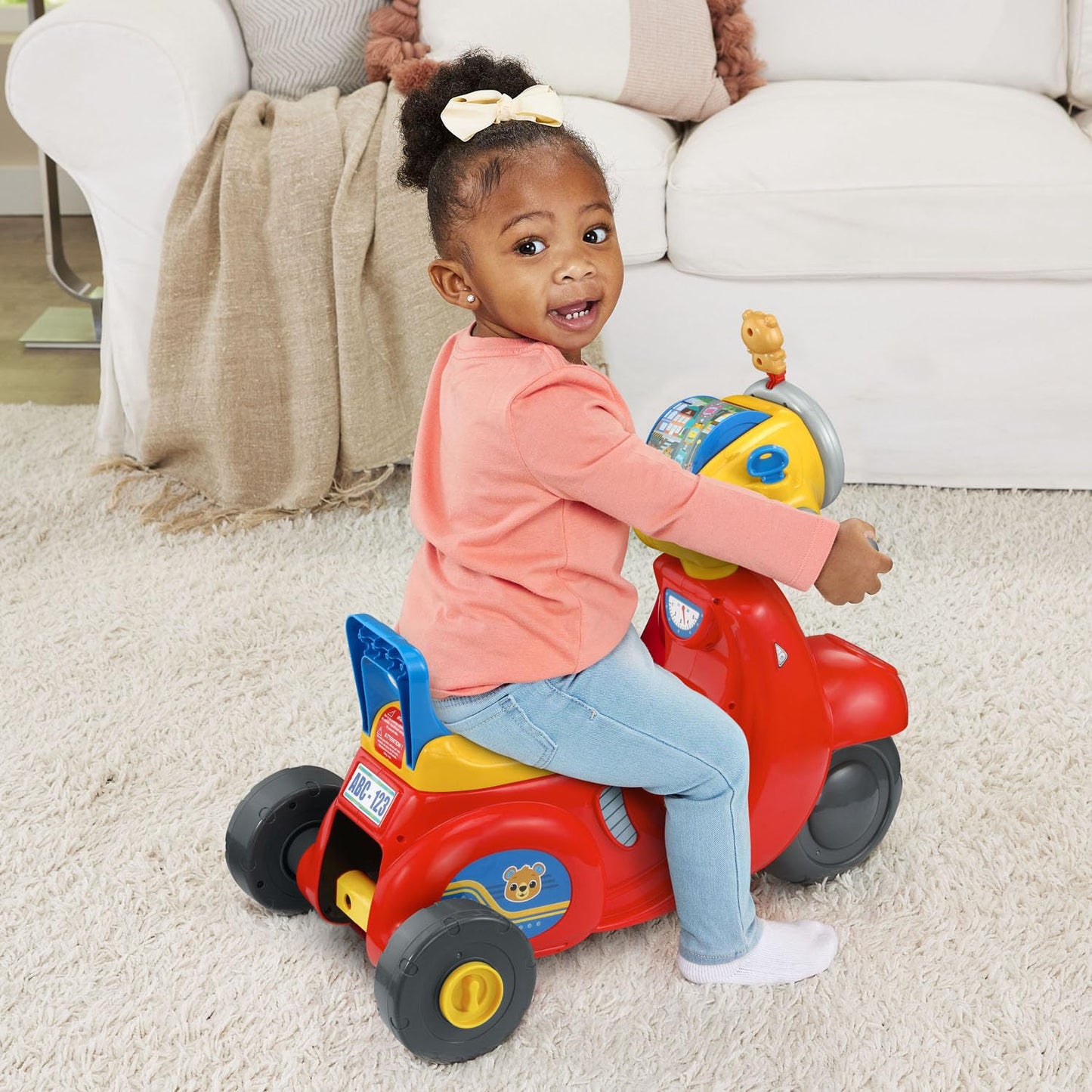 VTech 2-in-1 Map and Go Scooter for Toddlers, Red