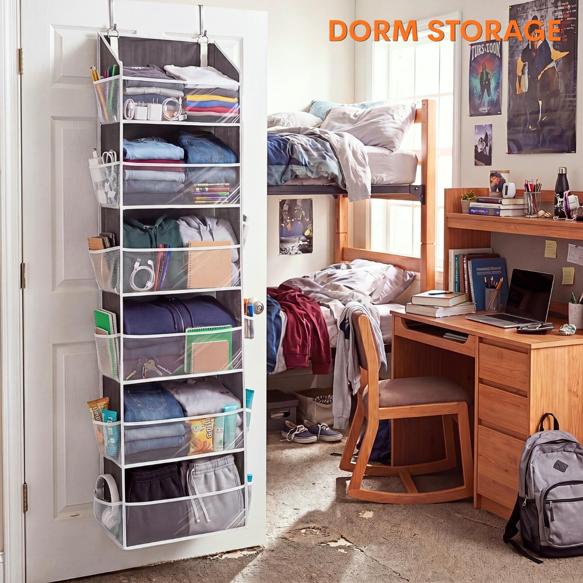 Over Door Organizer with 6 Large Pockets