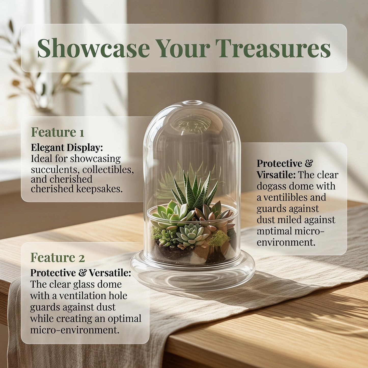 DOITOOL Micro Landscape Ecological Bottle Terrarium Jar 2 Pack High Borosilicate Glass Planter for Home Office Desk Decor 6.69X4.72X4.72In
