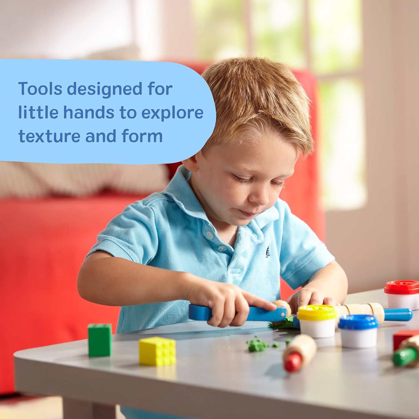 Melissa & Doug Modeling Dough & Sculpting Tools, 8 Tubs of Playdough Modeling Clay with Cutters, Rollers & Molds, Arts & Crafts Kit & Accessories, Preschool Learning Toys for Kids Ages 3+
